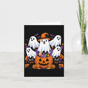 Cartão Cachorro Fantasma de Halloween Cachorro de Hallowe