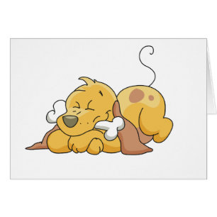 Cartão Cachorro Feliz com Camisetas Ósseos e presentes