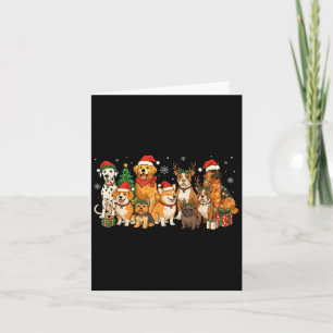 Cartão Cachorro Feliz de Natal Mamãe Pai Cachorro de Cach