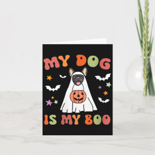Cartão Cachorro Feminino É Boo Bulldog Francês Preto Hall