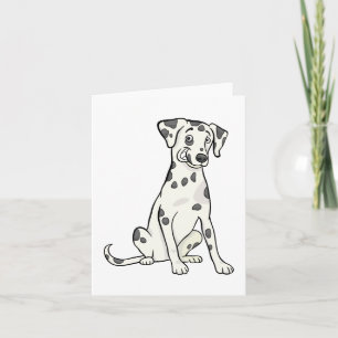 Cartão Cachorro Filhote Dalmata Olá Obrigado Amor, Descul