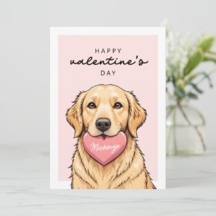 Cartão Cachorro Fofo Moderno com Coração Feliz Dia dos Na