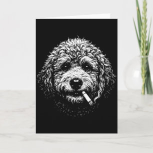 Cartão Cachorro Fumando Cigarro Engraçado Idiota Goldendo
