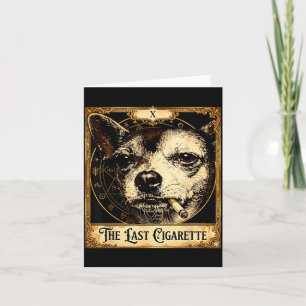 Cartão Cachorro fumando cigarro meme engraçado chihuahua