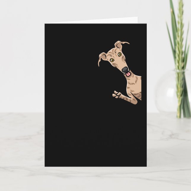 Cartão Cachorro Galgo Espanol com Pentro Espanhol de Bike (Frente)