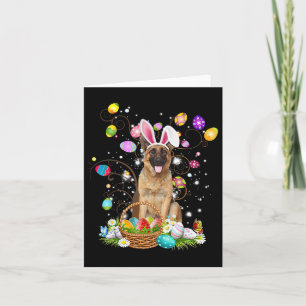 Cartão Cachorro german shepherd Páscoa Ovina caçadora de 