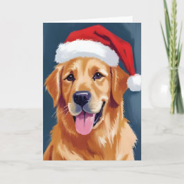 Cartão Cachorro Golden Retriever Alegre | Cachorro de Cha