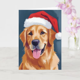 Cartão Cachorro Golden Retriever Alegre | Cachorro de Cha