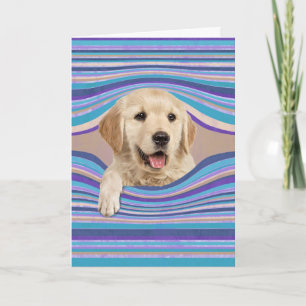 Cartão Cachorro Golden Retriever Pensando em Você em Bura