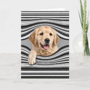 Cartão Cachorro Golden Retriever Pensando em Você em Bura