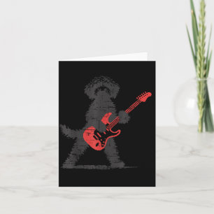 Cartão Cachorro Goldendoodle Engraçado Tocando Música de
