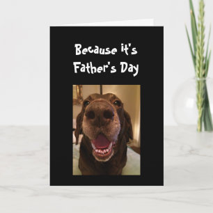 Cartão Cachorro Grande Pai Engraçado Dia de os pais Amor