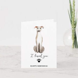 Cartão Cachorro Greyhound Mãe Filhote Pets Pata Aniversár