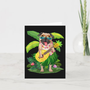 Cartão Cachorro Havaiano &amp; Abacaxi Ukulele Summer Va