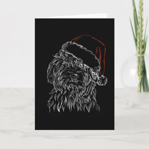 Cartão Cachorro Havanês Chapéu do Papai Noel