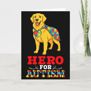 Cartão Cachorro Heroi Golden Retriever Para Suporte à Con