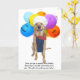 Cartão Cachorro/Laboratório Engraçado Aniversário (Yellow Flower)
