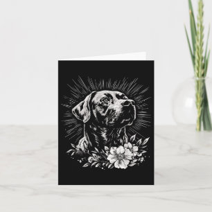 Cartão Cachorro Labrador Retriever Retro Amante de Tatuag