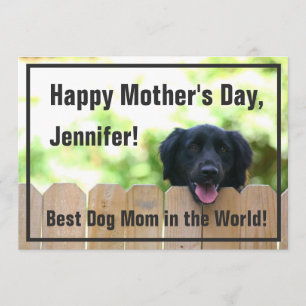Cartão Cachorro Mãe   Dia de as mães Feliz