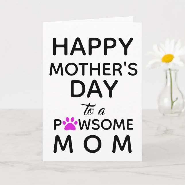 Cartão Cachorro Mãe do Dia de as mães Cachorro (Planta pequena)