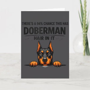 Cartão Cachorro Mãe Doberman Pinscher Fofa Perdendo Pelo