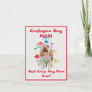 Cartão Cachorro-mãe personalizado Melhor Cachorro Louco D