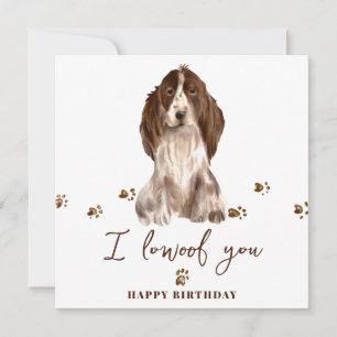 Cartão Cachorro Mãe Spaniel Cocker Marrom Pets Aniversári
