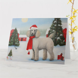 Cartão Cachorro na Neve no Natal
