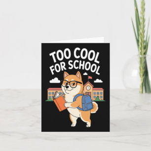 Cartão Cachorro Nerdy Engraçado de Volta à Escola