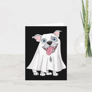 Cartão Cachorro Pitbull Feminino Vestindo um Fantasia de