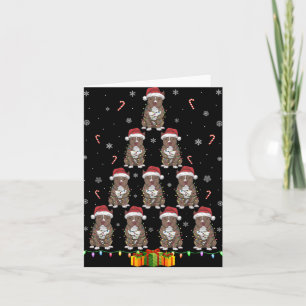 Cartão Cachorro Pitbull Papai Noel Luz Homens Cristo Mulh
