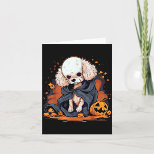 Cartão Cachorro Poodle Halloween