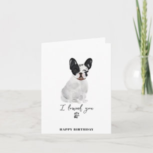 Cartão Cachorro Preto Bulldog Francês Mãe do Cachorro Pat