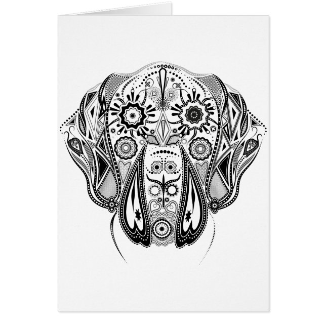 Cartão Cachorro preto e branco (Frente)