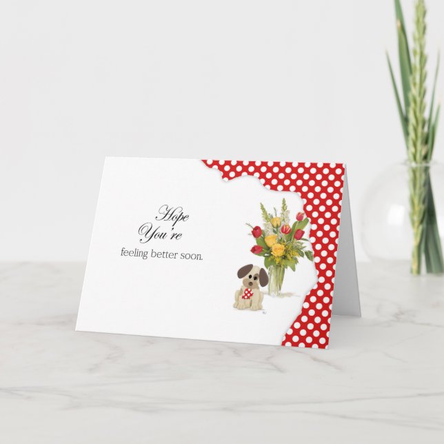 Cartão Cachorro Pupado Fica Bem (Frente)