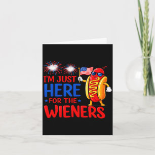 Cartão Cachorro quente aqui para os wieners divertido qua