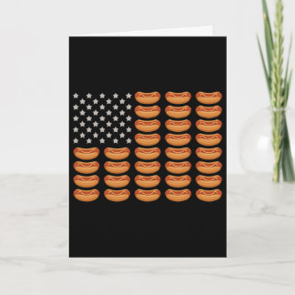 Cartão Cachorro Quente Bandeira Americana 4 De Julho Patr