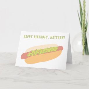 Cartão Cachorro Quente com Aniversário Relish Personaliza