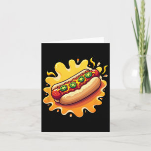 Cartão Cachorro Quente com Design de Jalepenos