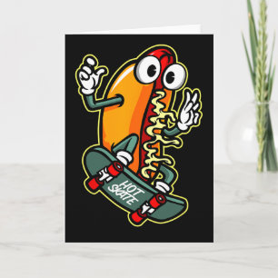 Cartão Cachorro Quente de Skate