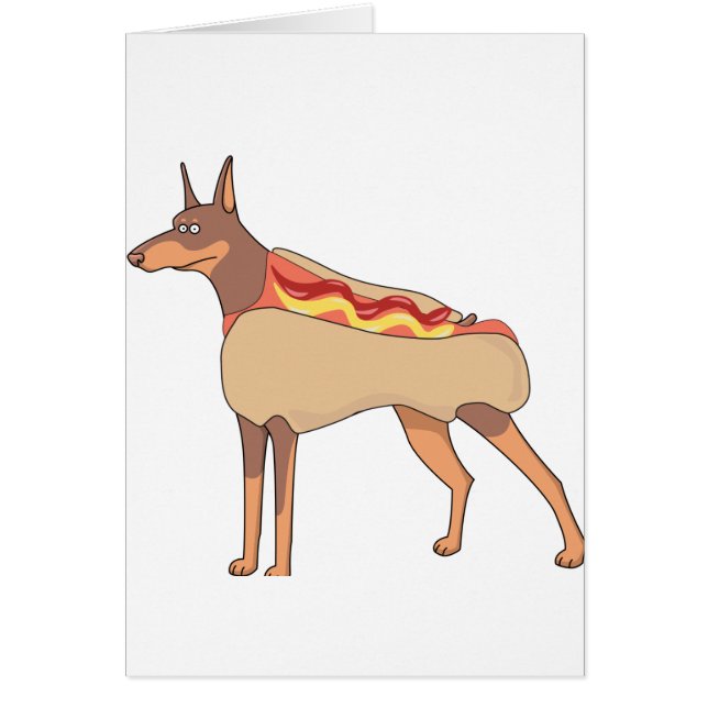Cartão cachorro quente dobie (Frente)