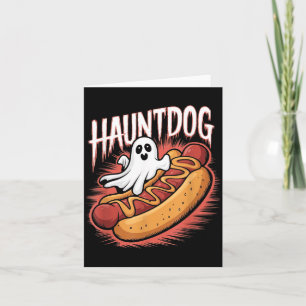 Cartão Cachorro-quente Fantasma Divertido Fantasia de Hal