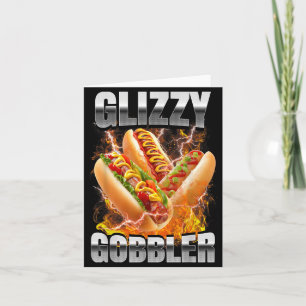Cartão Cachorro Quente Retro Glizzy Gobbler Meme Contrafa
