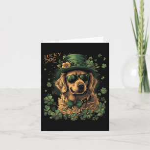 Cartão Cachorro Retriever Dourado - Dia de São Patrício S