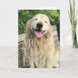 Cartão Cachorro Retriever Dourado Sorridente Dia das Mães
