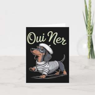 Cartão Cachorro Salsicha Dachshund Humor Francês Engraçad