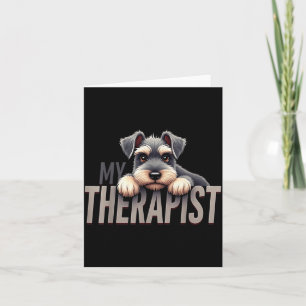 Cartão Cachorro Schnau Divertido Meu Schnauzer Therast