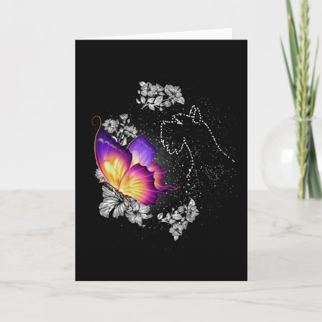 Cartão Cachorro Schnauzer Miniatura No Céu Memorial De Ca (Frente)