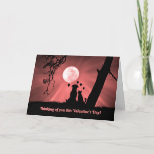 Cartão Cachorro Super Bonito e Namorados Geral Feliz Gato