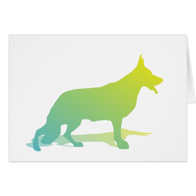 Cartão Cachorro Verde (Frente Horizontal)